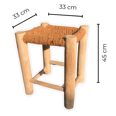 Square Coir Chair - Home Decor