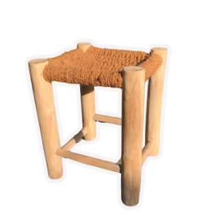 Square Coir Chair - Home Living